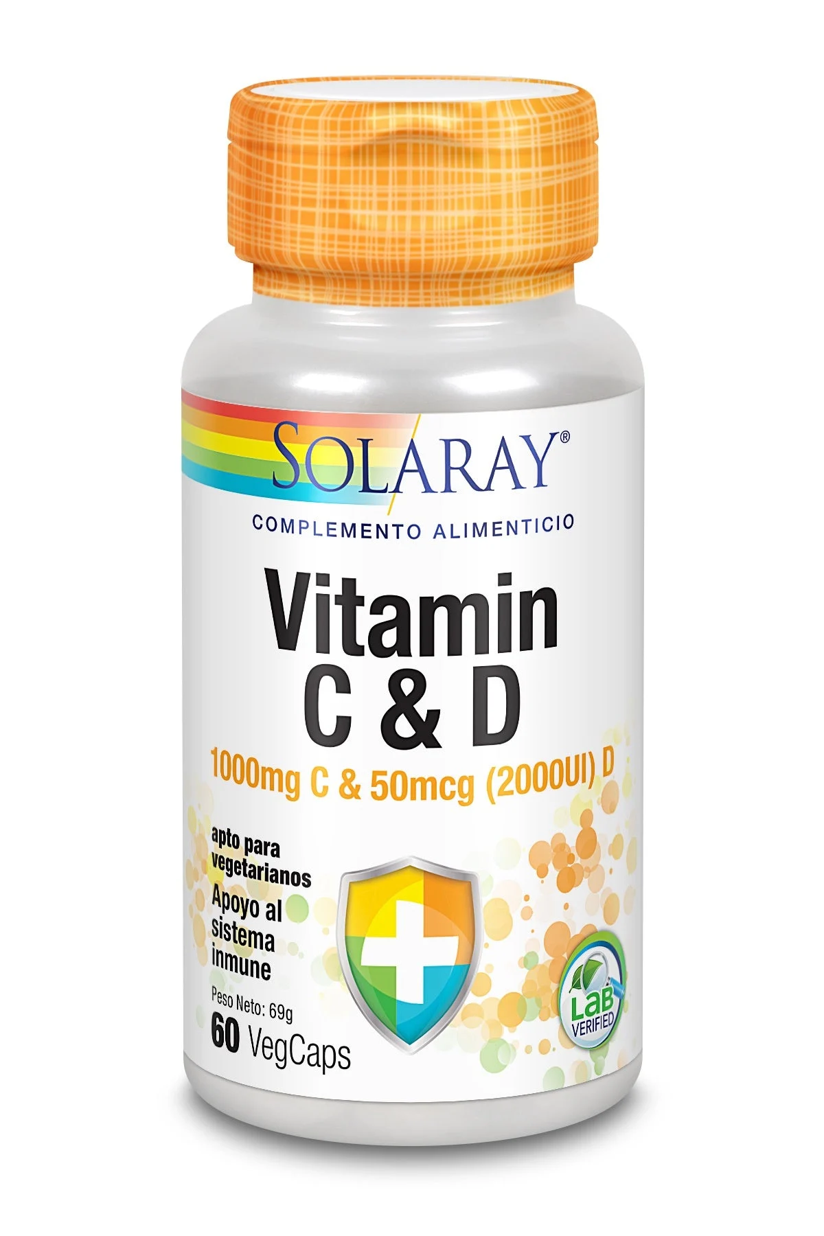 Solaray Vitamina C e D 60 Vcapsule