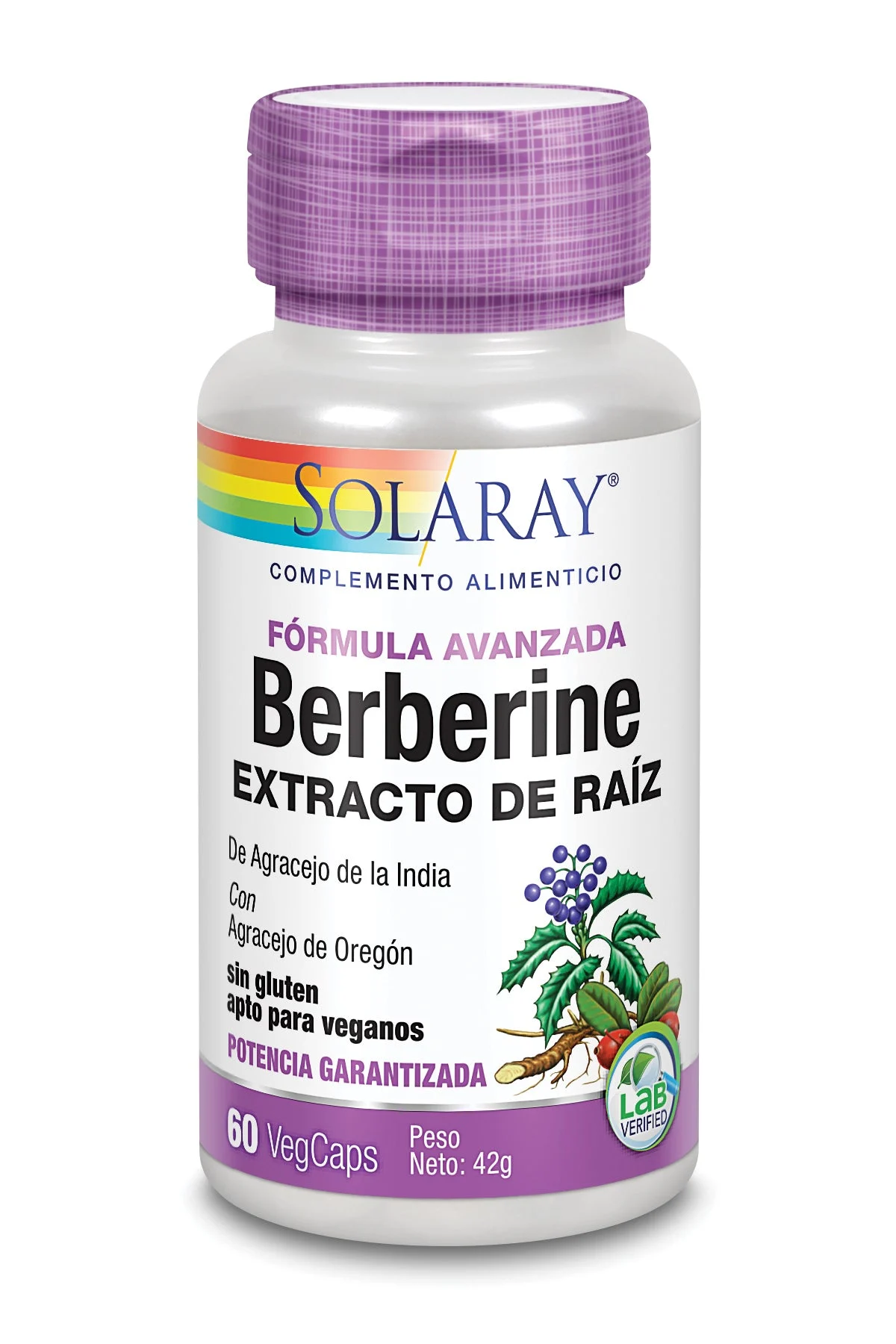 Solaray Berberine 60 capsule Formula Avanzata