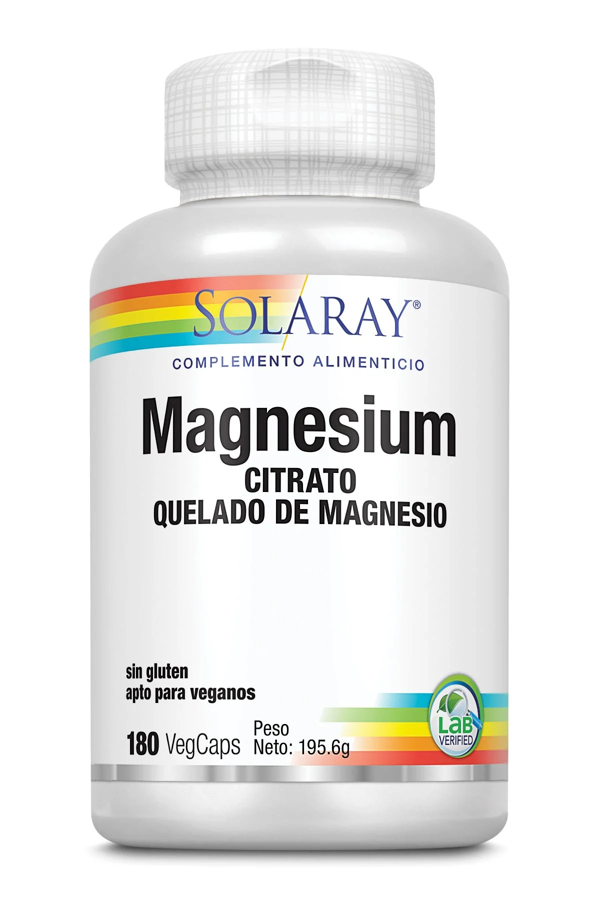Solaray Magnesio Citrato grande 180 Vcapsule