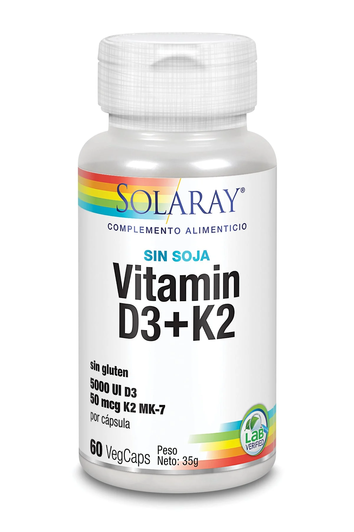 Solaray Vitamina D3 e K2 60 capsule 5000 Ui
