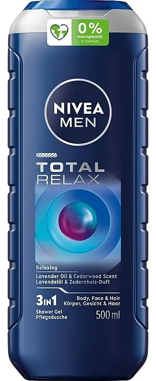 Gel doccia 'Rilassamento totale' 3 in 1 per corpo, viso e capelli