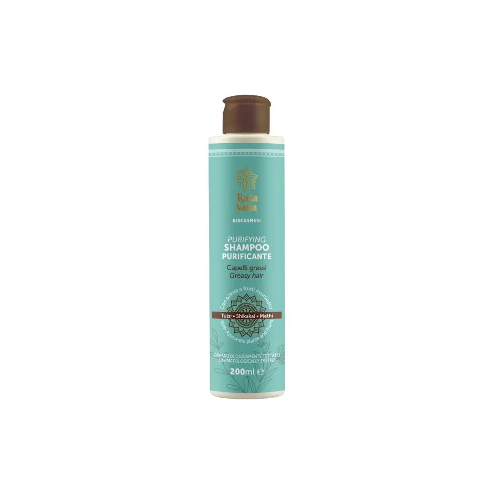 Rasayana Shampoo Purificante Capelli Gassi & con Forfora, 200 ml