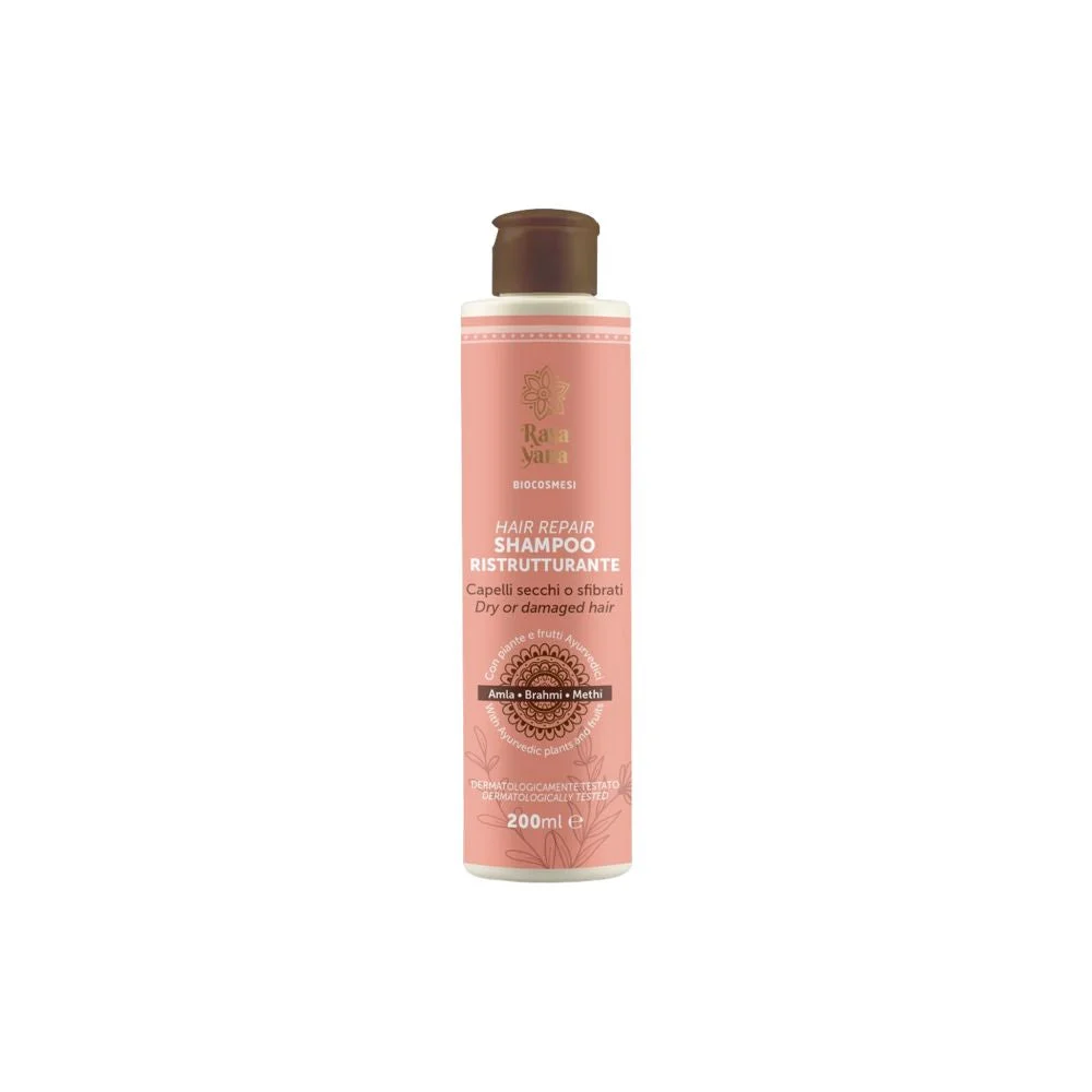 Rasayana Shampoo Ristrutturante Capelli Secchi & Sfibrati, 200 ml