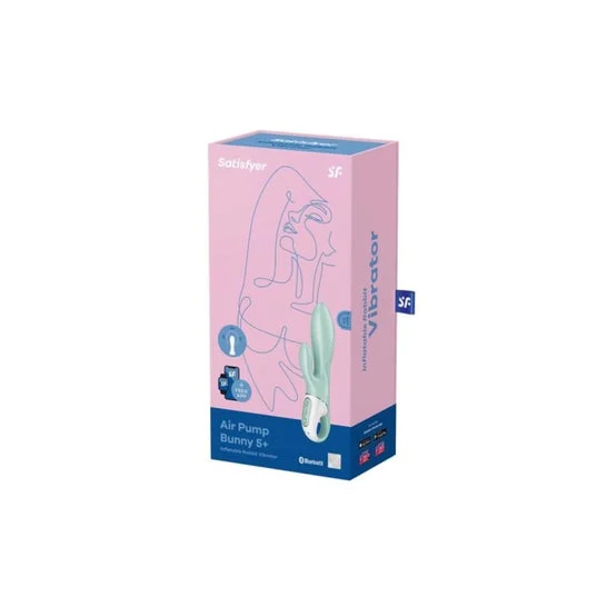 Satisfyer Air Pump Bunny 5+ Vibrator Rabbit Green Inflatable 1 Unità