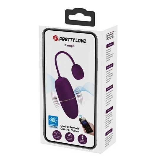 Pretty Love Nymph Huevo Vibrador Controlado por App Lila 1ud