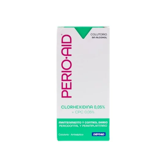 Perio-Aid di manutenzione e controllo del collutorio 0,05% di clorexidina 150ml