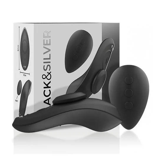 Black&Silver Preston Pantie Vibrador Silicona Negro 1ud