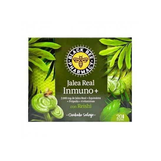 Pappa reale dell'ape nera Immune+ Reishi 20 fiale