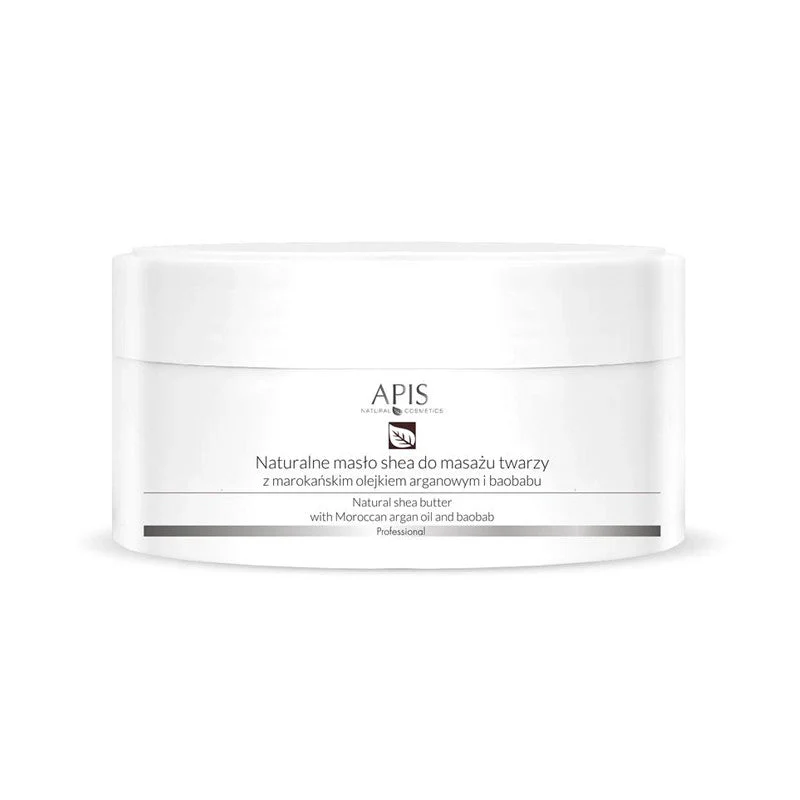 Burro Naturale Di Karitè Apis Con Olio Di Argan. Per Massaggio Viso 100G