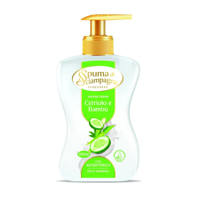 Spuma di sciampagna Sapone Crema Rinfrescante Cetriolo E Bambù 300 ml