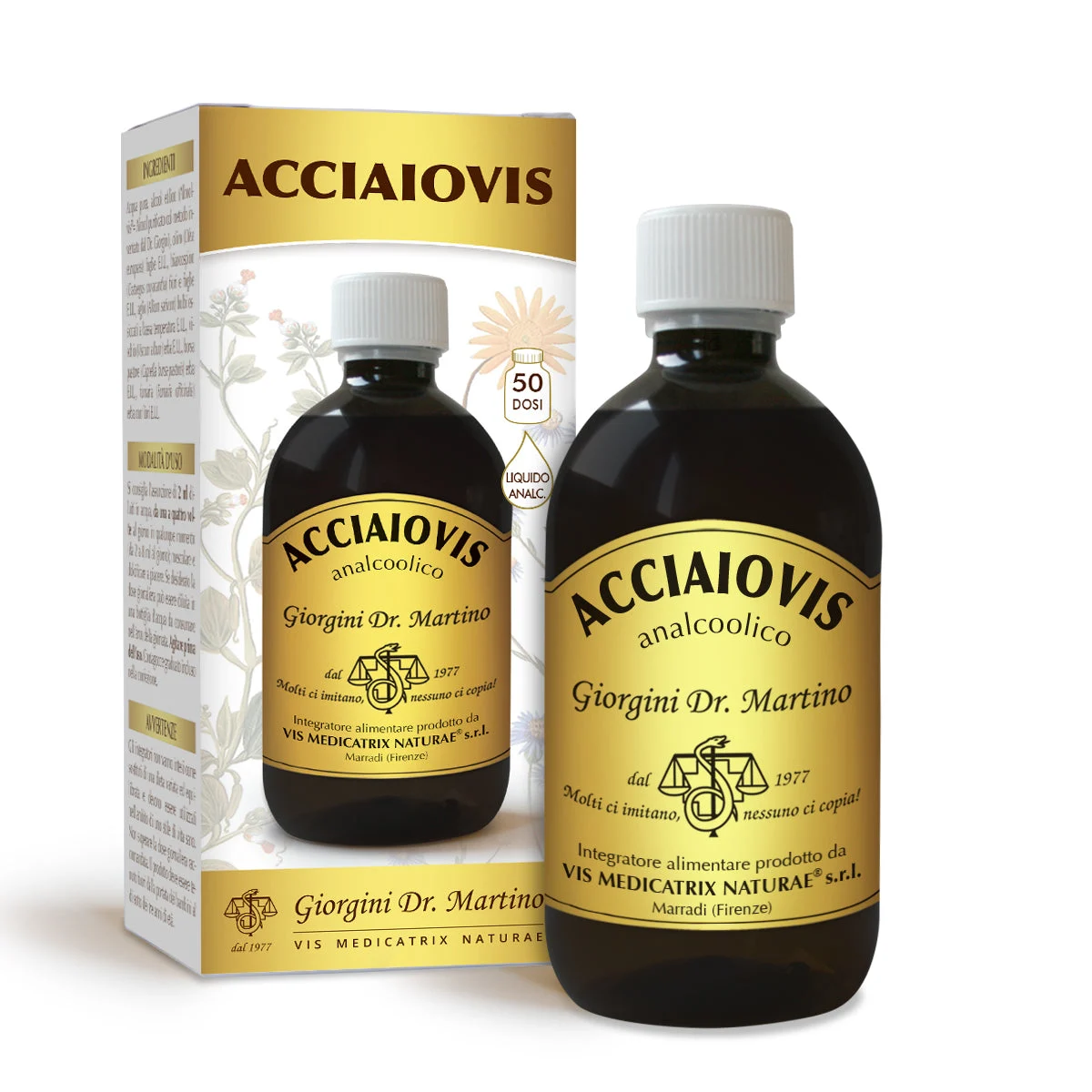 Dr Giorgini acciaiovis 500 ml liquido analcoolico