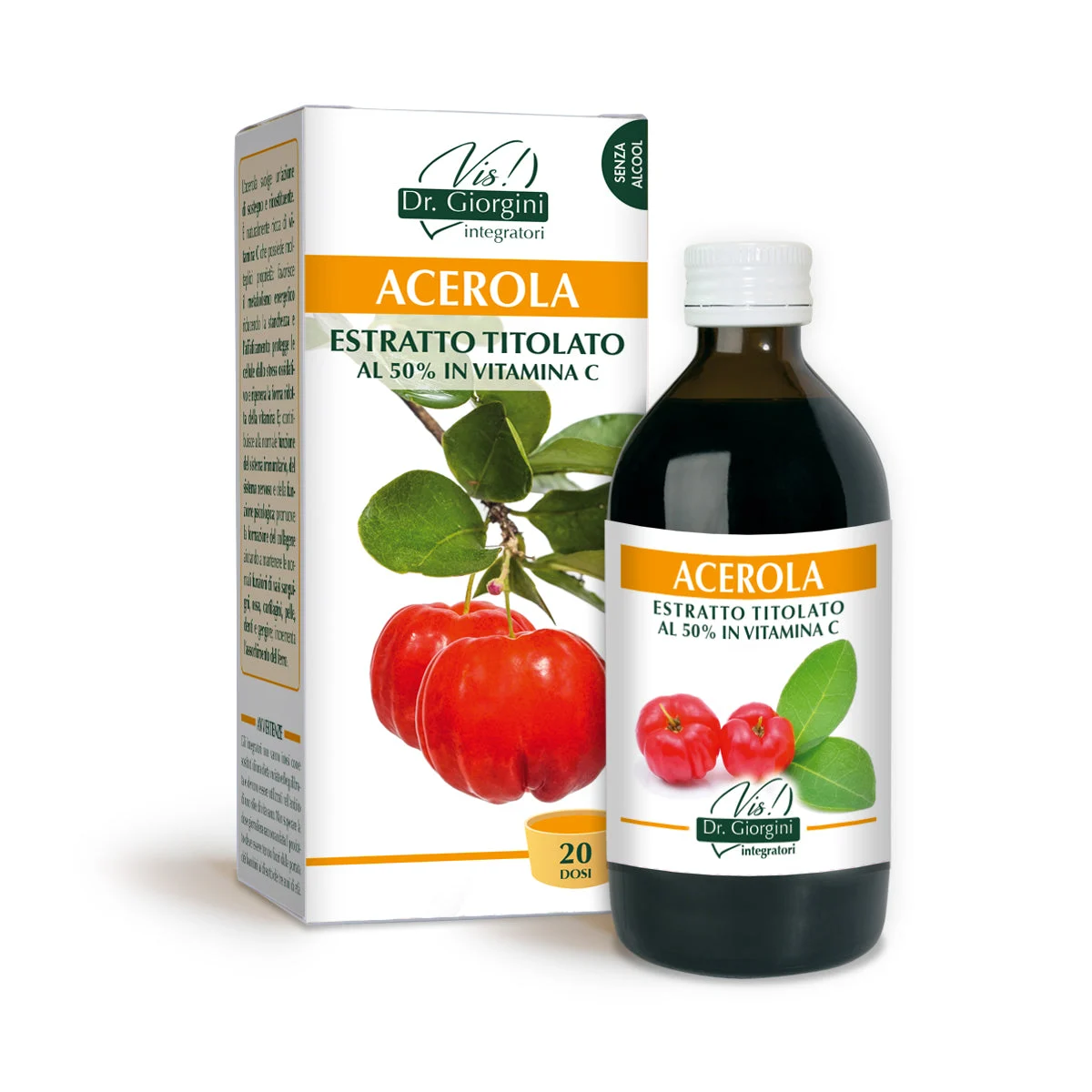 Dr Giorgini acerola estratto titolato 200 ml liquido analcoolico