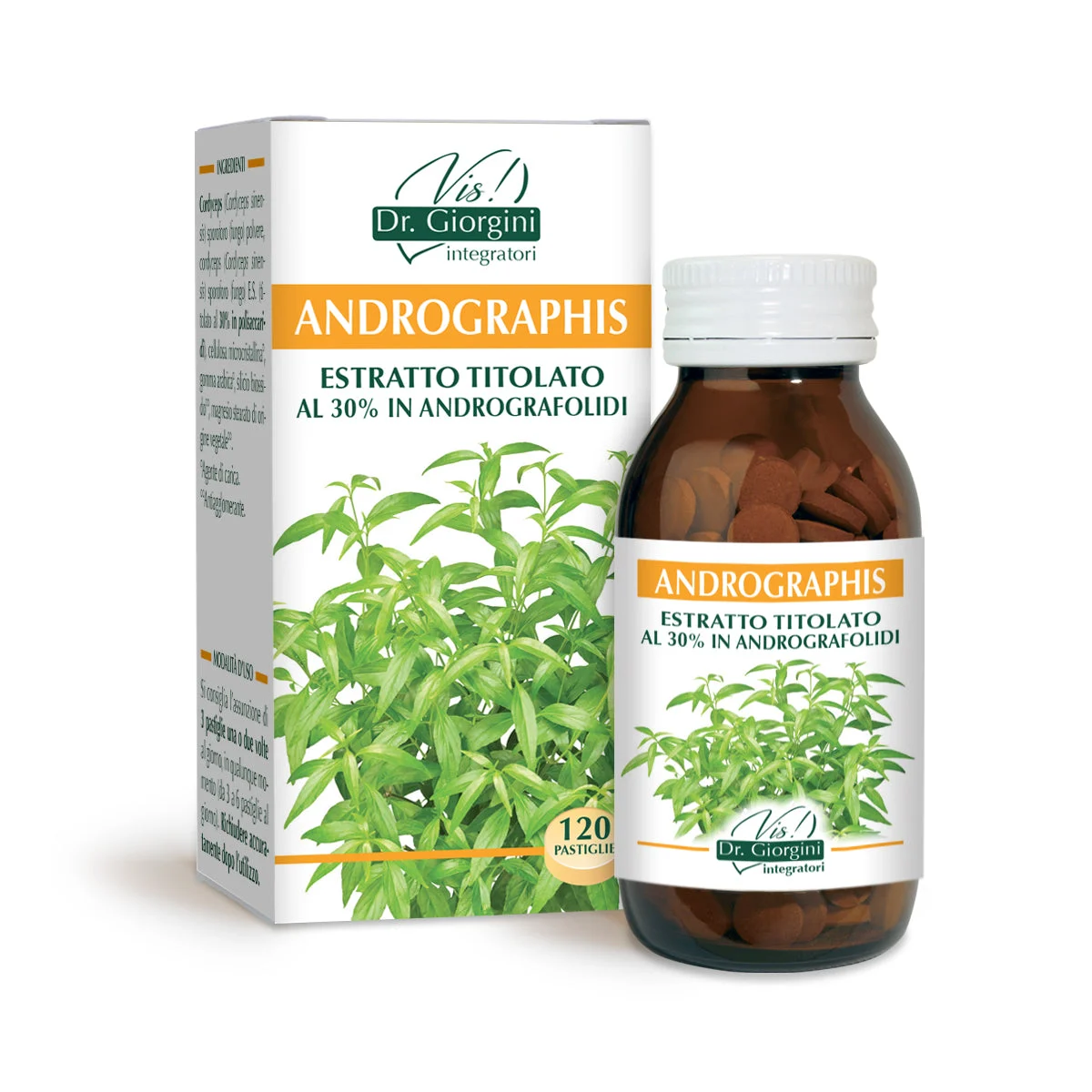 Dr Giorgini andrographis estratto titolato 60 g - 120 pastiglie da 500 mg
