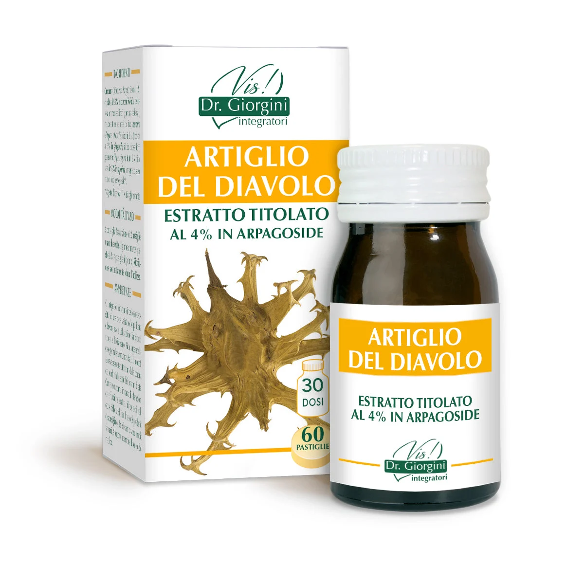 Dr Giorgini artiglio del diavolo estratto titolato 60 pastiglie da 500 mg - 30 gr