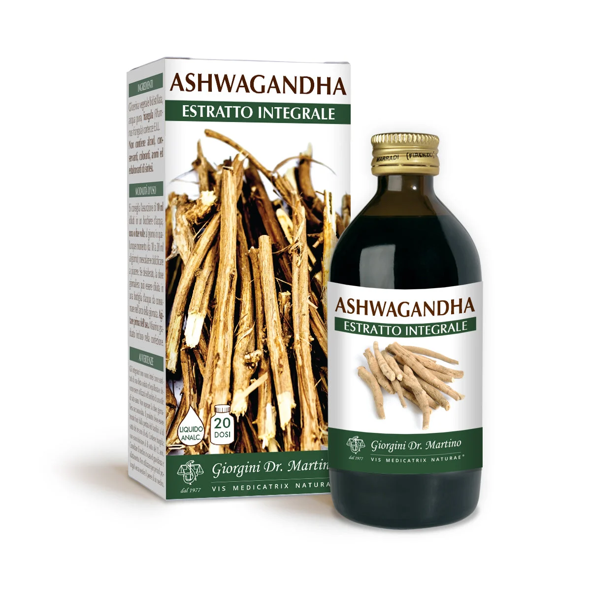 Dr Giorgini Ashwagandha Estratto integrale Liquido analcoolico 200ml
