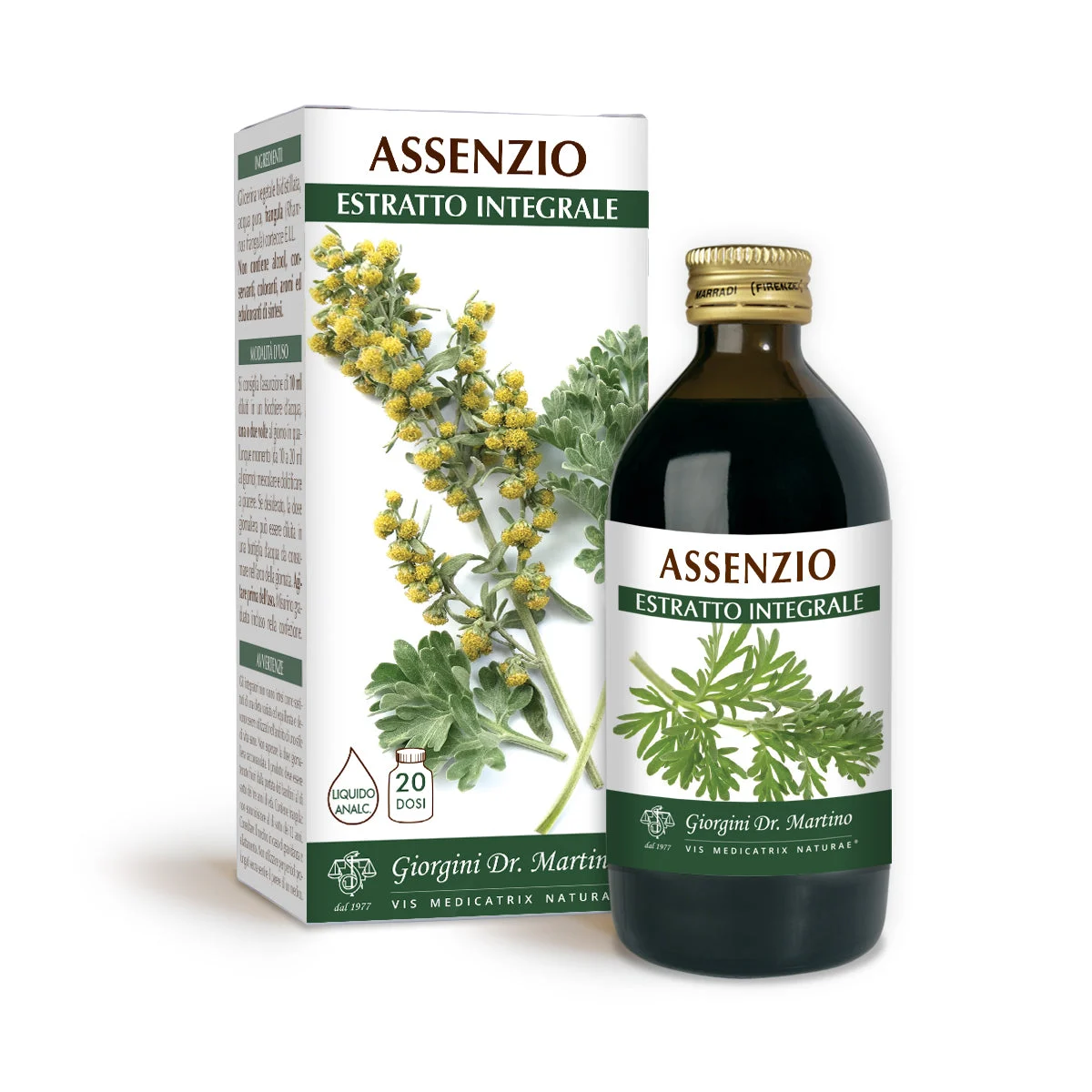 Dr Giorgini Assenzio Estratto integrale Liquido analcoolico 200ml