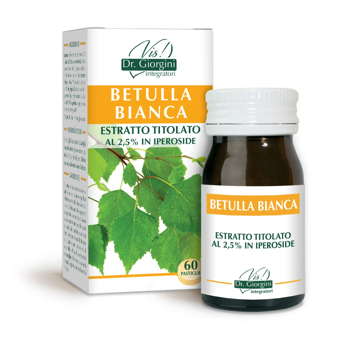 Dr Giorgini betulla bianca estratto titolato 60 pastiglie da 500 mg - 30 gr