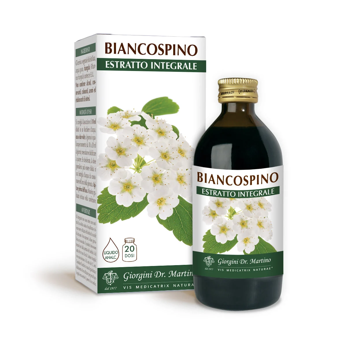 Dr Giorgini Biancospino Estratto integrale Liquido analcoolico 200ml