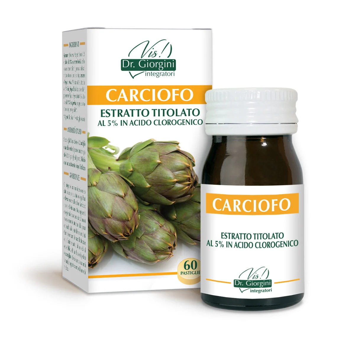 Dr Giorgini carciofo estratto titolato 60 pastiglie da 500 mg - 30 gr