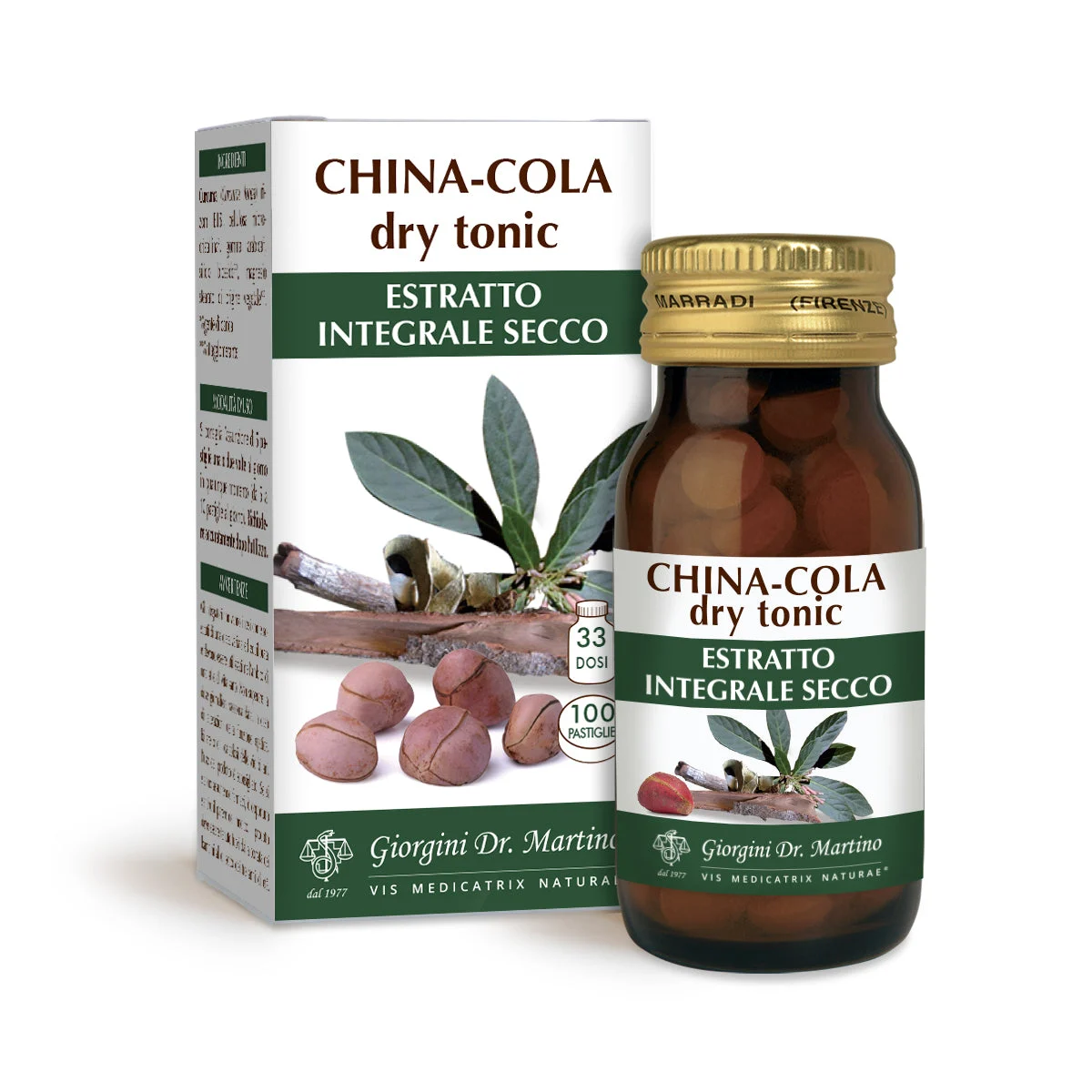 Dr Giorgini China Cola Dry tonic Estratto integrale secco Pastiglie 50 gr