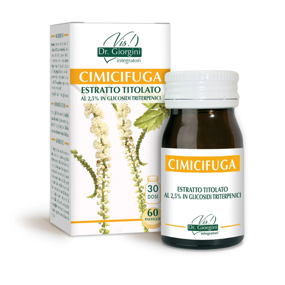 Dr Giorgini cimicifuga estratto titolato 60 pastiglie da 500 mg - 30 gr