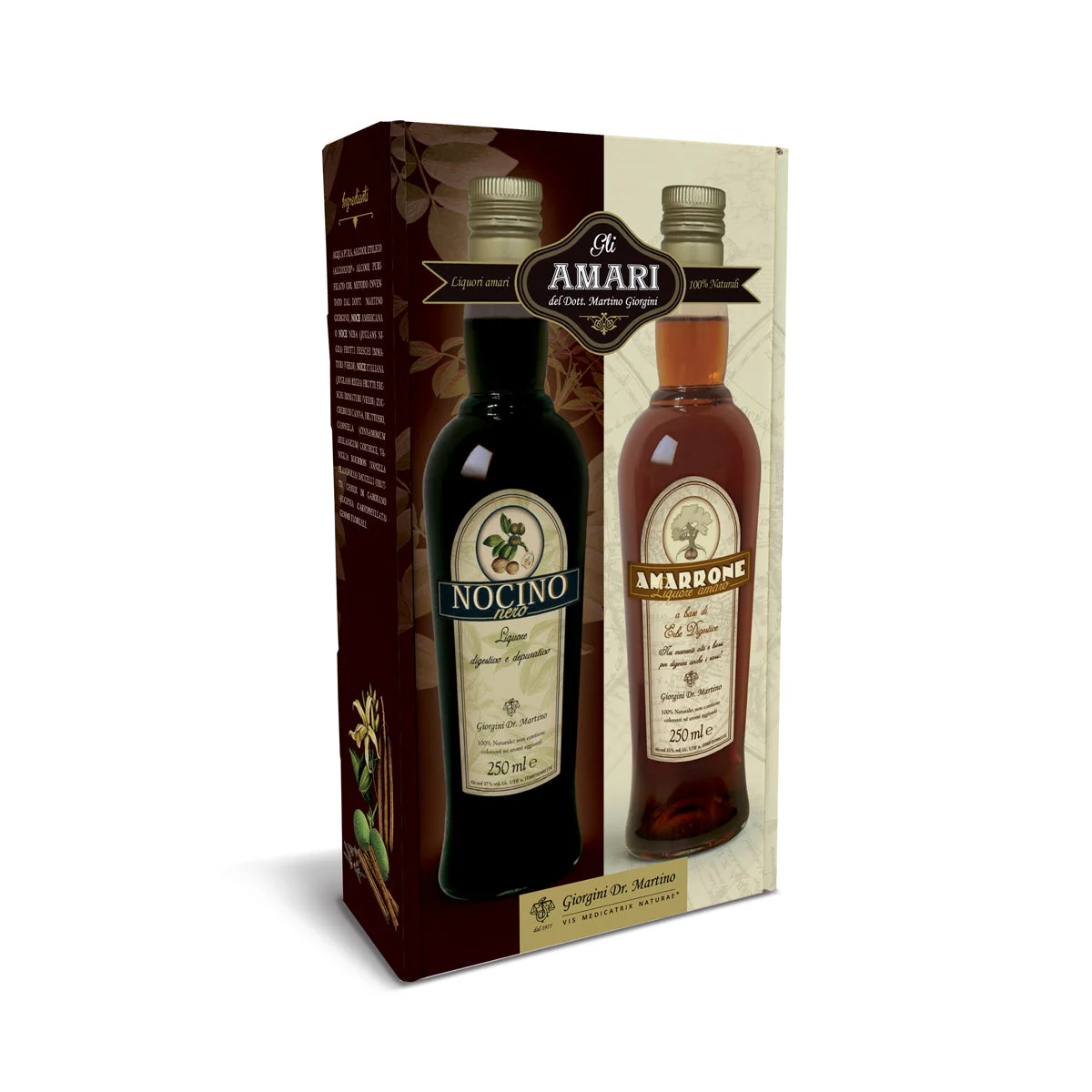 Dr Giorgini Cofanetto Amarrone 250 ml e Nocino 250 ml