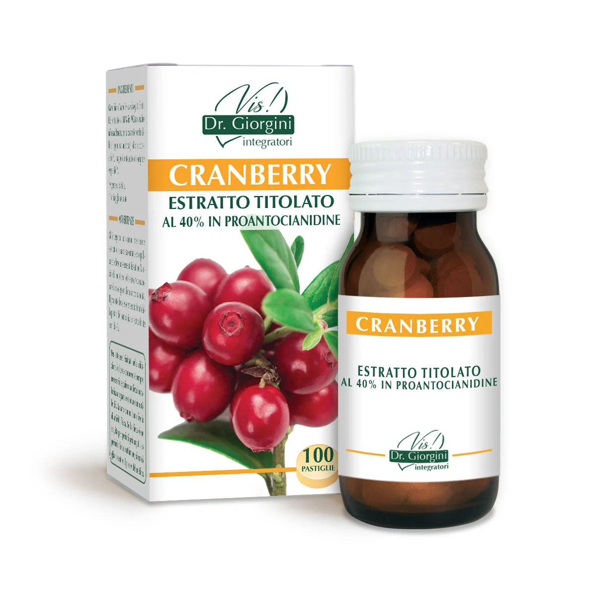 Dr Giorgini cranberry estratto titolato 50 g - 100 pastiglie da 500 mg
