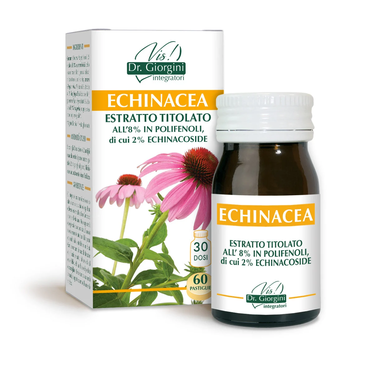 Dr Giorgini echinacea estratto titolato 60 pastiglie da 500 mg - 30 gr