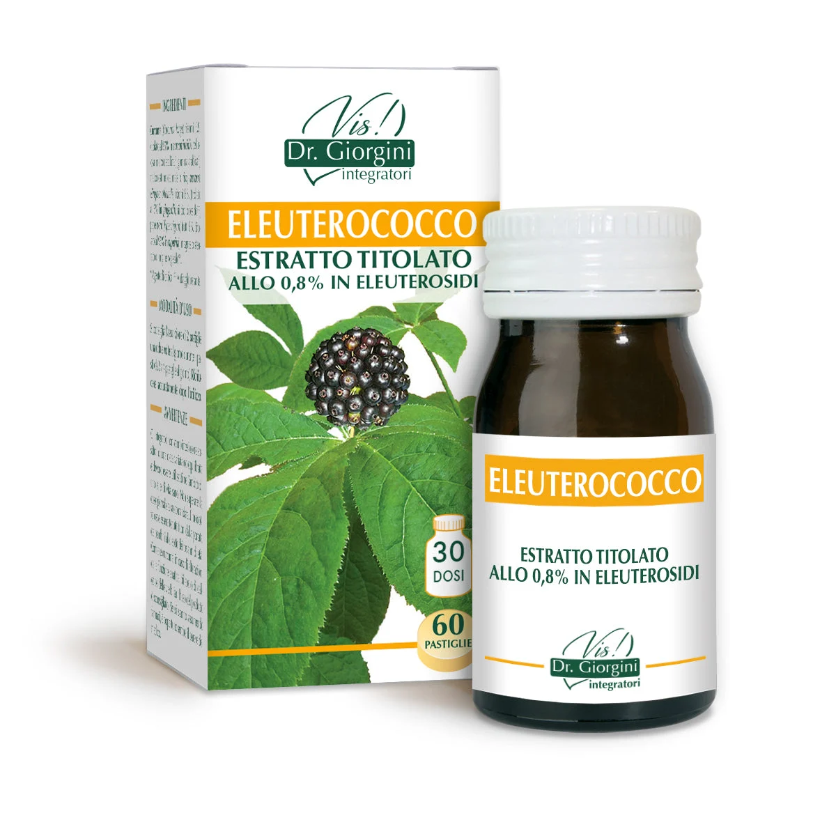 Dr Giorgini eleuterococco estratto titolato 60 pastiglie da 500 mg - 30 gr