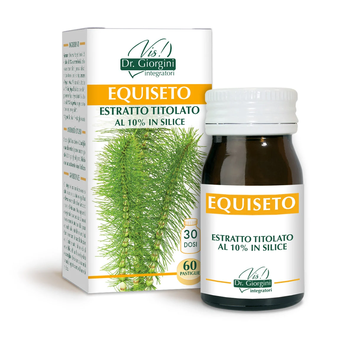 Dr Giorgini equiseto estratto titolato 60 pastiglie da 500 mg - 30 gr