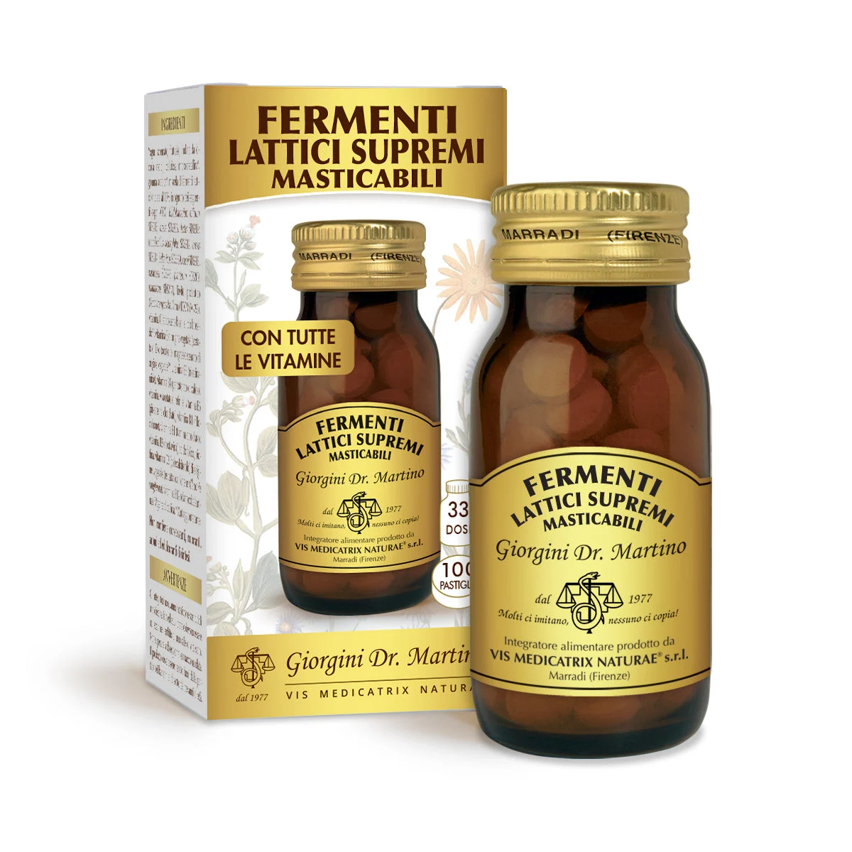 Dr Giorgini Fermenti Lattici Supremi Masticabili 50g - 100 pastiglie da 500mg