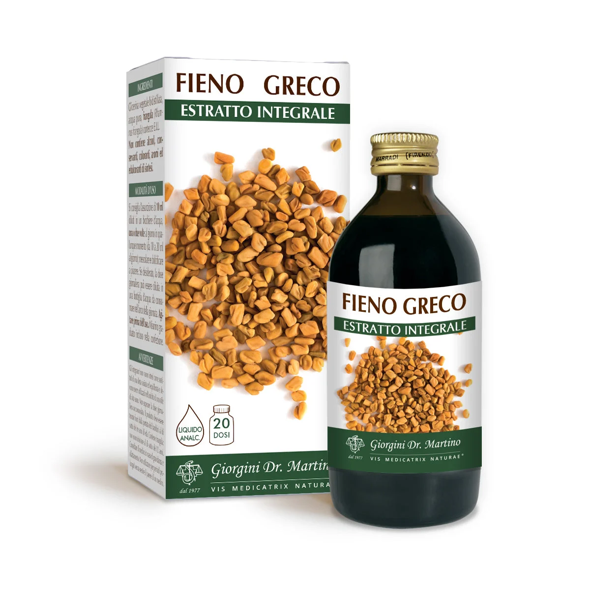 Dr Giorgini Fieno Greco Estratto integrale Liquido analcoolico 200ml