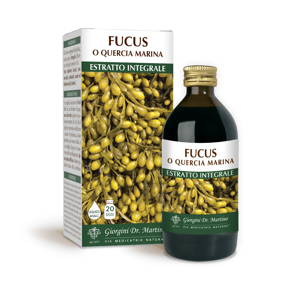 Dr Giorgini Fucus o Quercia Marina Estratto integrale Liquido analcoolico 200ml