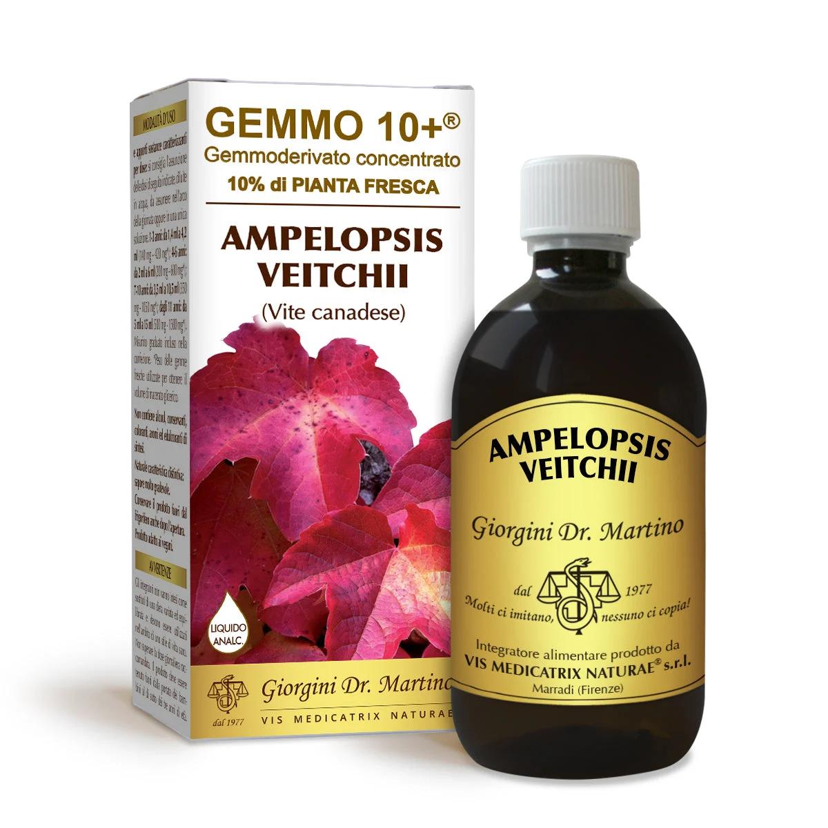 Dr Giorgini gemmo 10+ vite canadese 500 ml liquido analcoolico