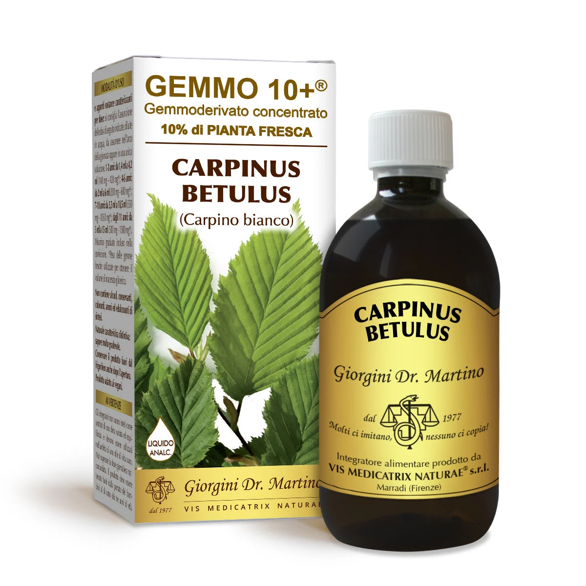 Dr Giorgini gemmo 10+ carpino bianco 500 ml liquido analcoolico