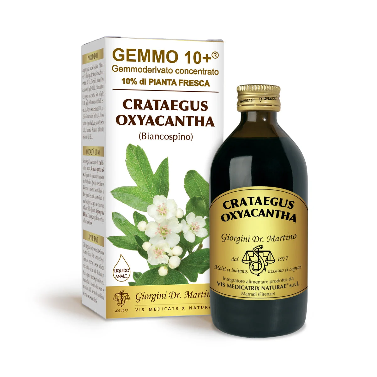 Dr Giorgini gemmo 10+ biancospino 200 ml liquido analcoolico