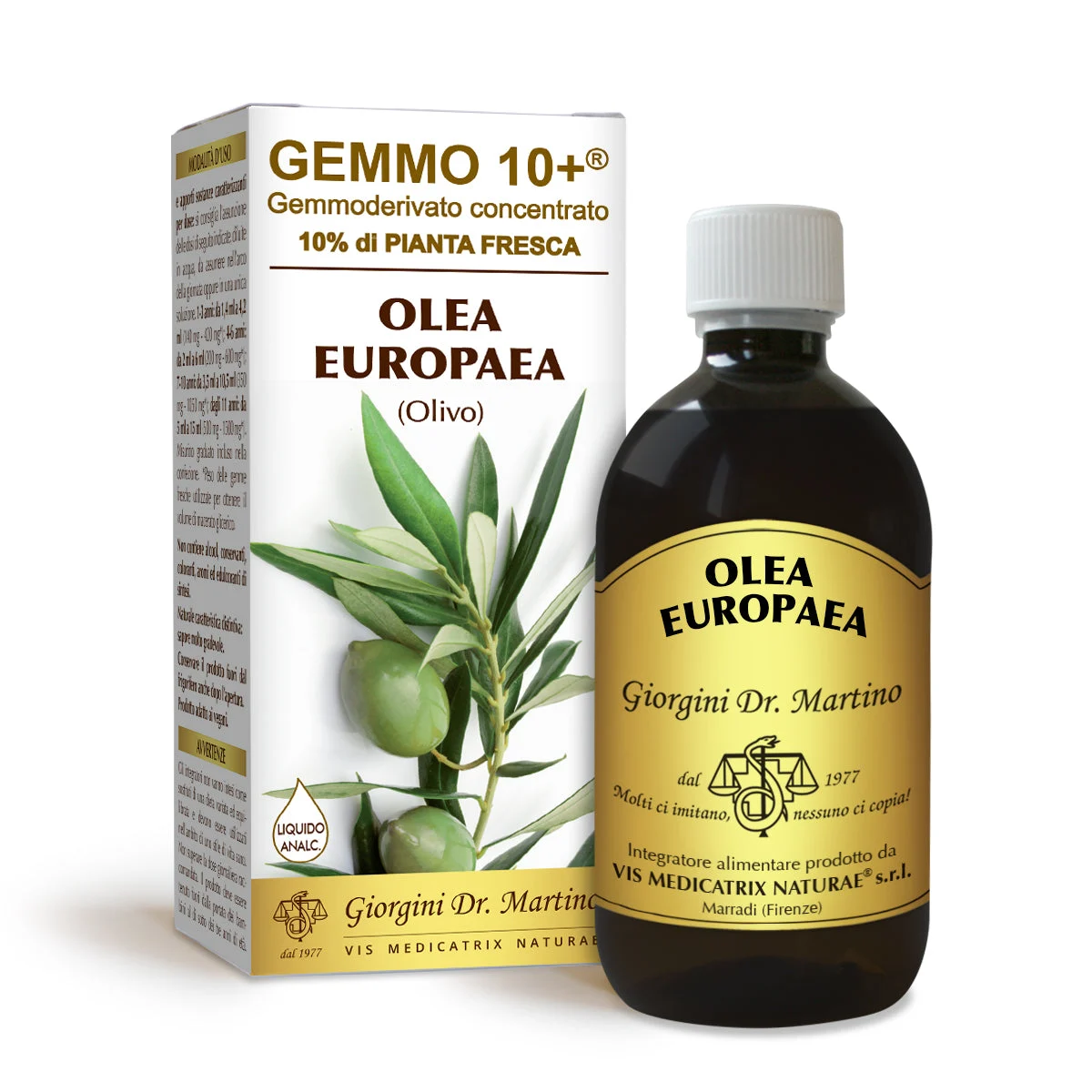 Dr Giorgini gemmo 10+ olivo 500 ml liquido analcoolico
