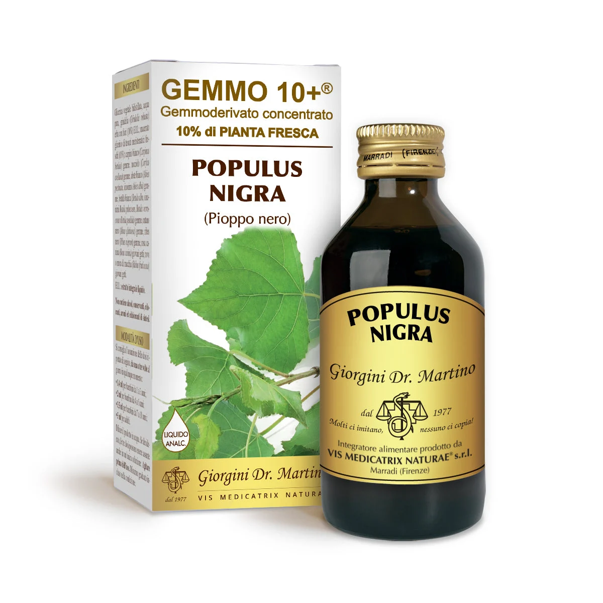 Dr Giorgini gemmo 10+ pioppo nero 100 ml liquido analcoolico