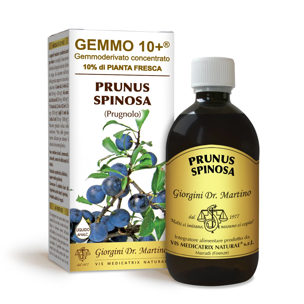 Dr Giorgini gemmo 10+ prugnolo 500 ml liquido analcoolico