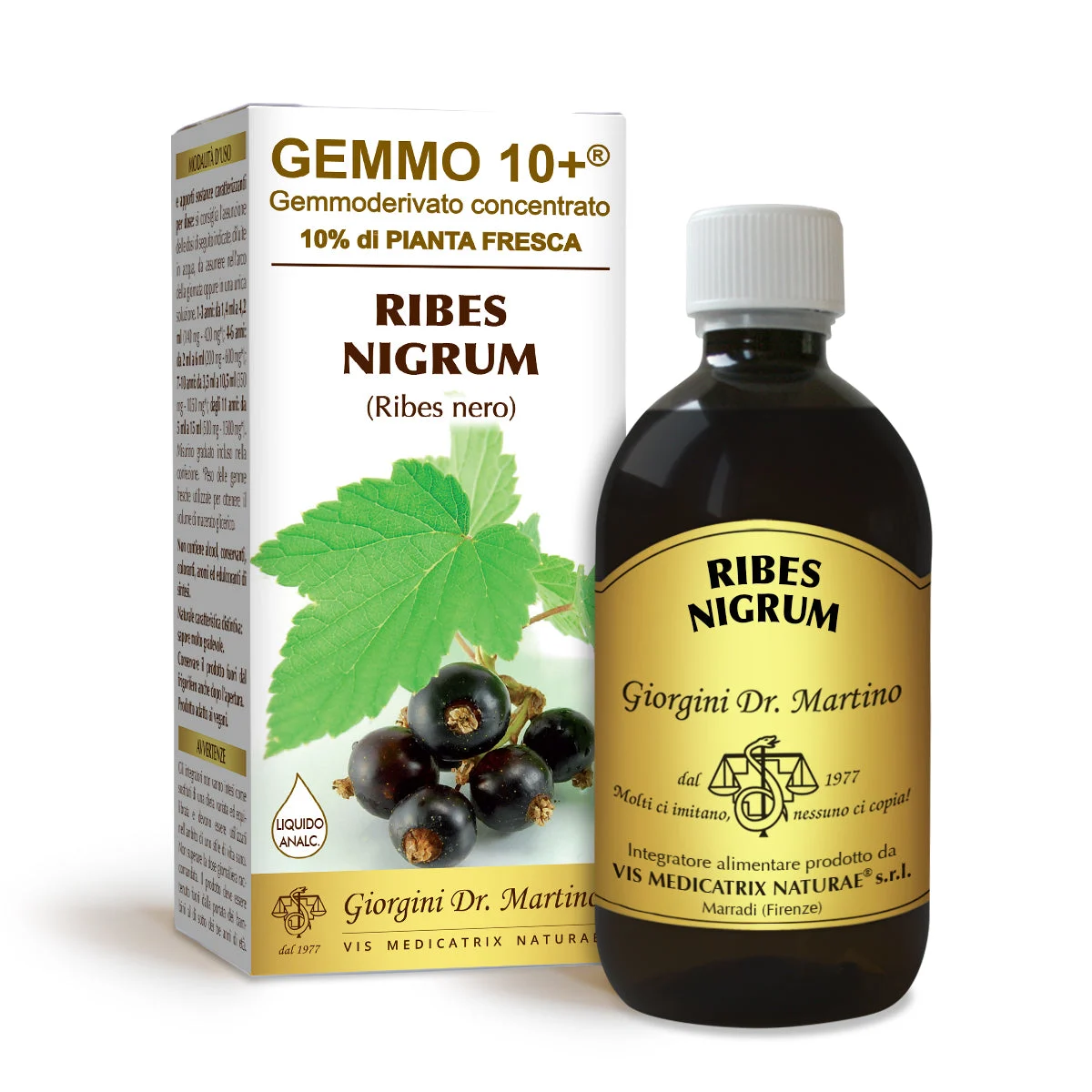 Dr Giorgini gemmo 10+ ribes nero 500 ml liquido analcoolico