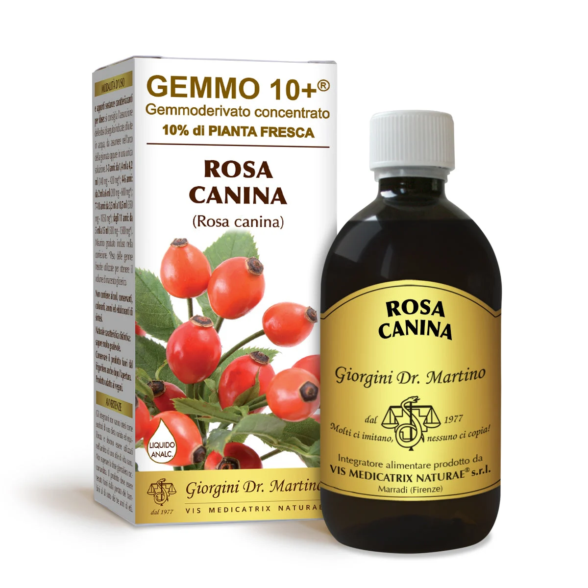 Dr Giorgini gemmo 10+ rosa canina 500 ml liquido analcoolico