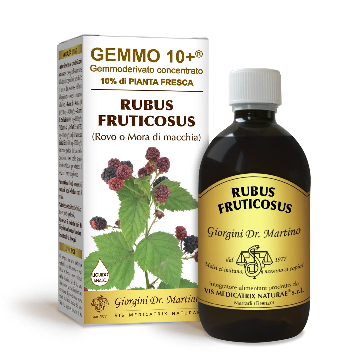 Dr Giorgini gemmo 10+ rovo (mora di macchia) 500 ml liquido analcoolico