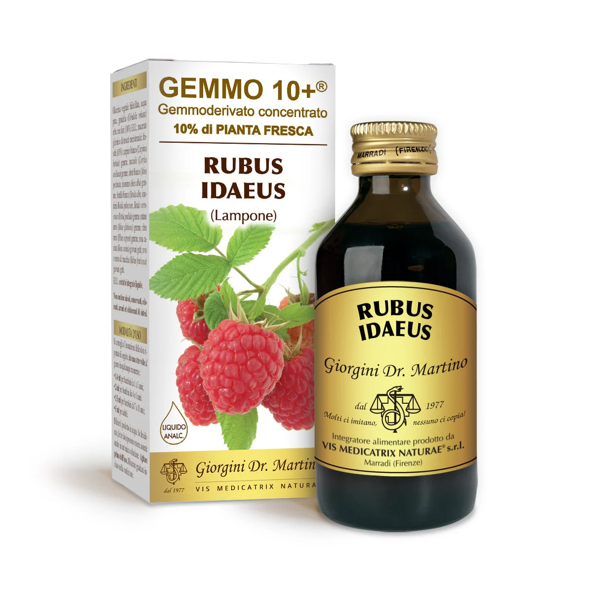 Dr Giorgini gemmo 10+ lampone 100 ml liquido analcoolico