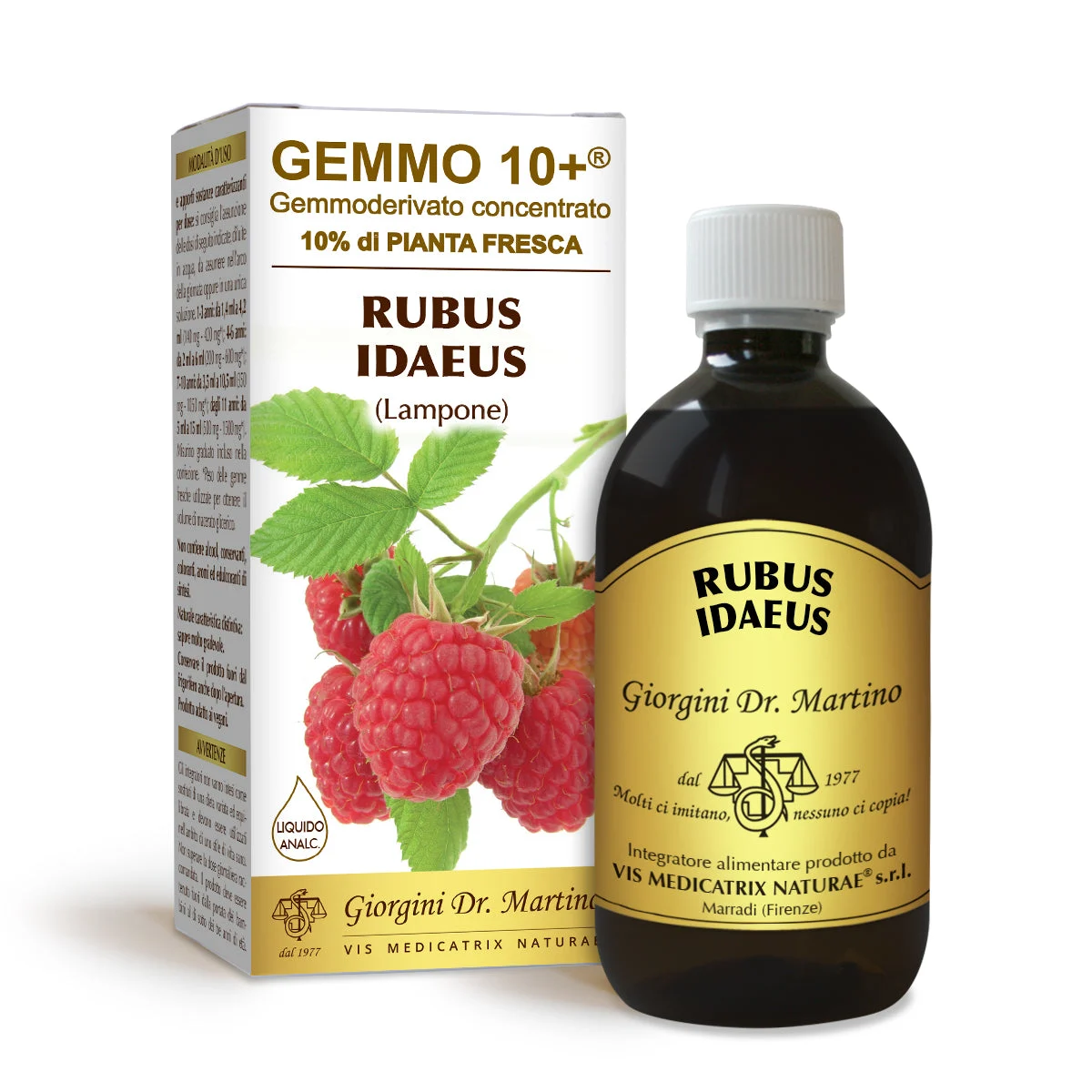 Dr Giorgini gemmo 10+ lampone 500 ml liquido analcoolico
