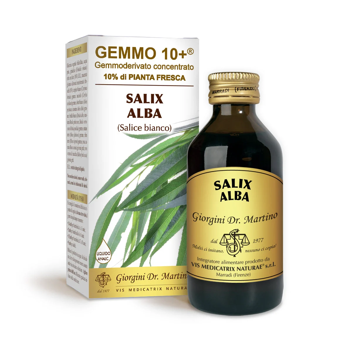 Dr Giorgini gemmo 10+ salice bianco 100 ml liquido analcoolico