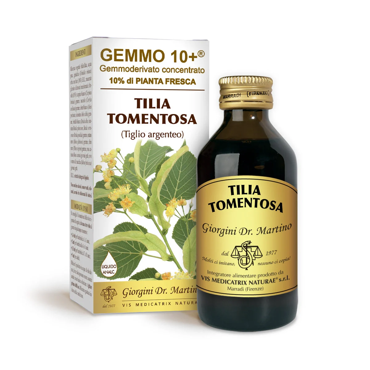 Dr Giorgini gemmo 10+ tiglio argenteo 100 ml liquido analcoolico