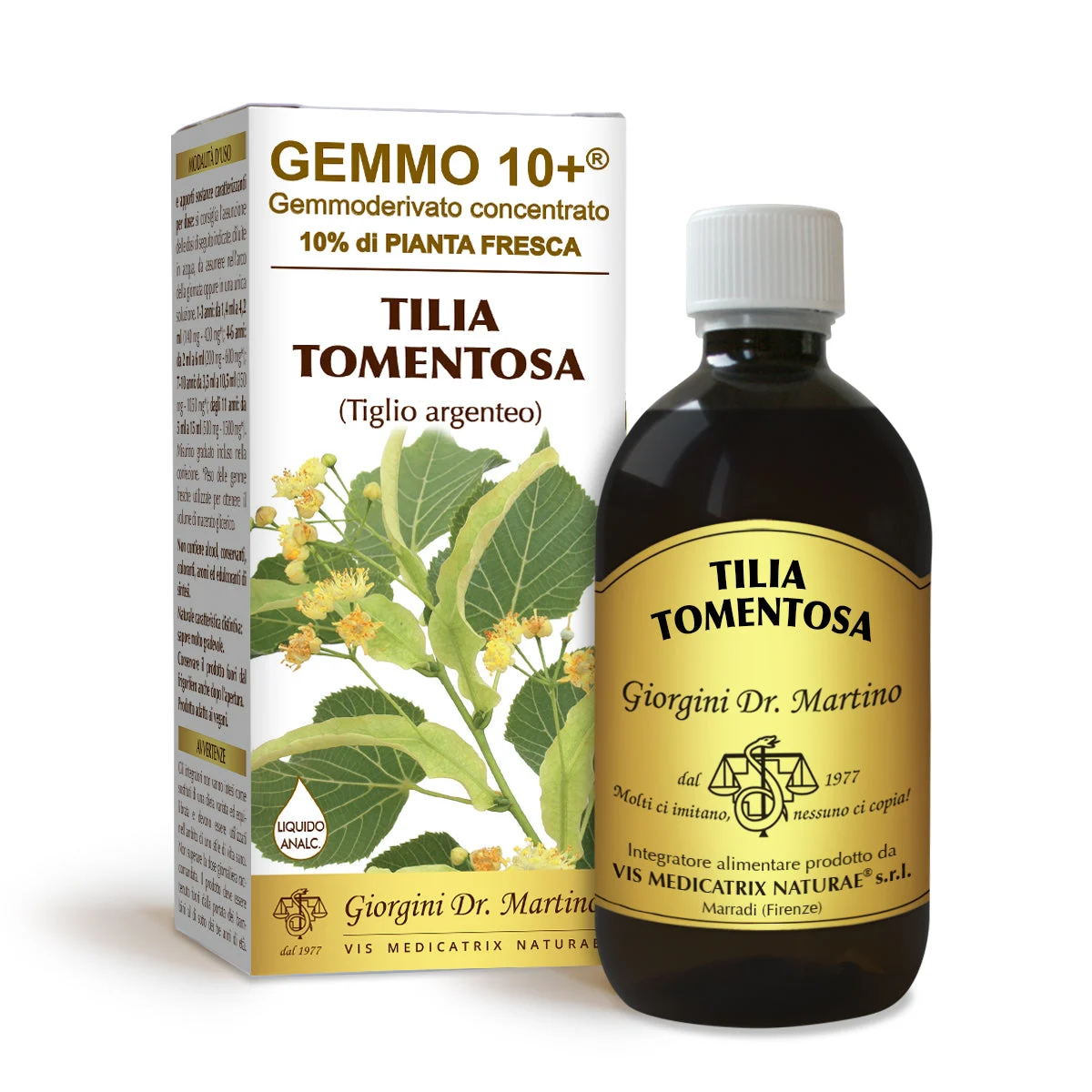Dr Giorgini gemmo 10+ tiglio argenteo 500 ml liquido analcoolico