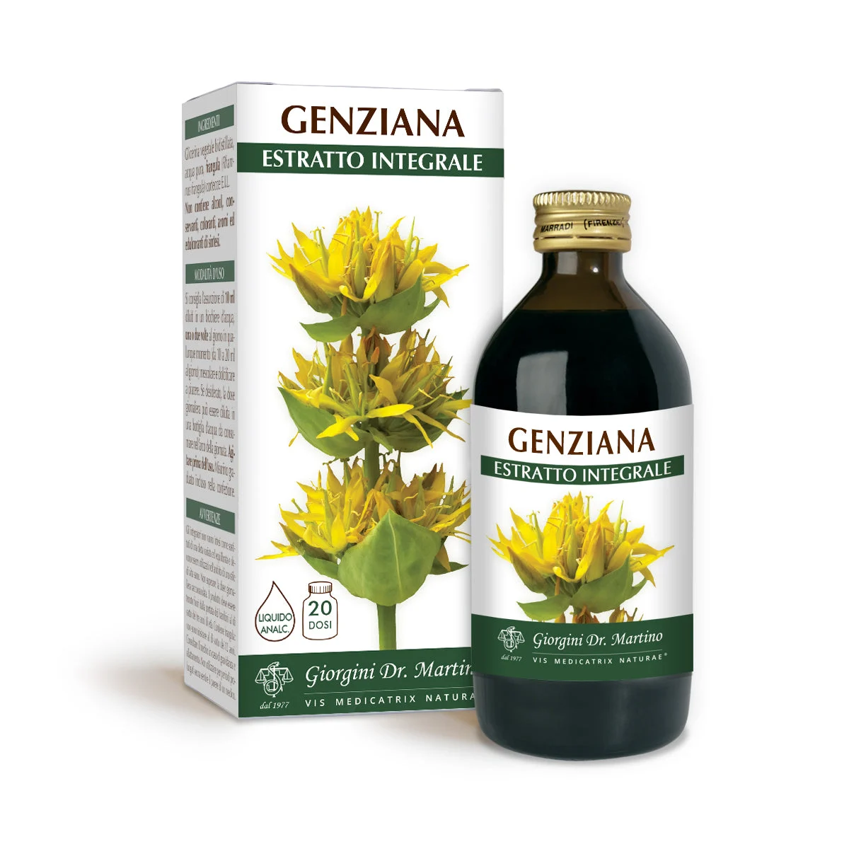 Dr Giorgini Genziana Estratto integrale Liquido analcoolico 200 ml