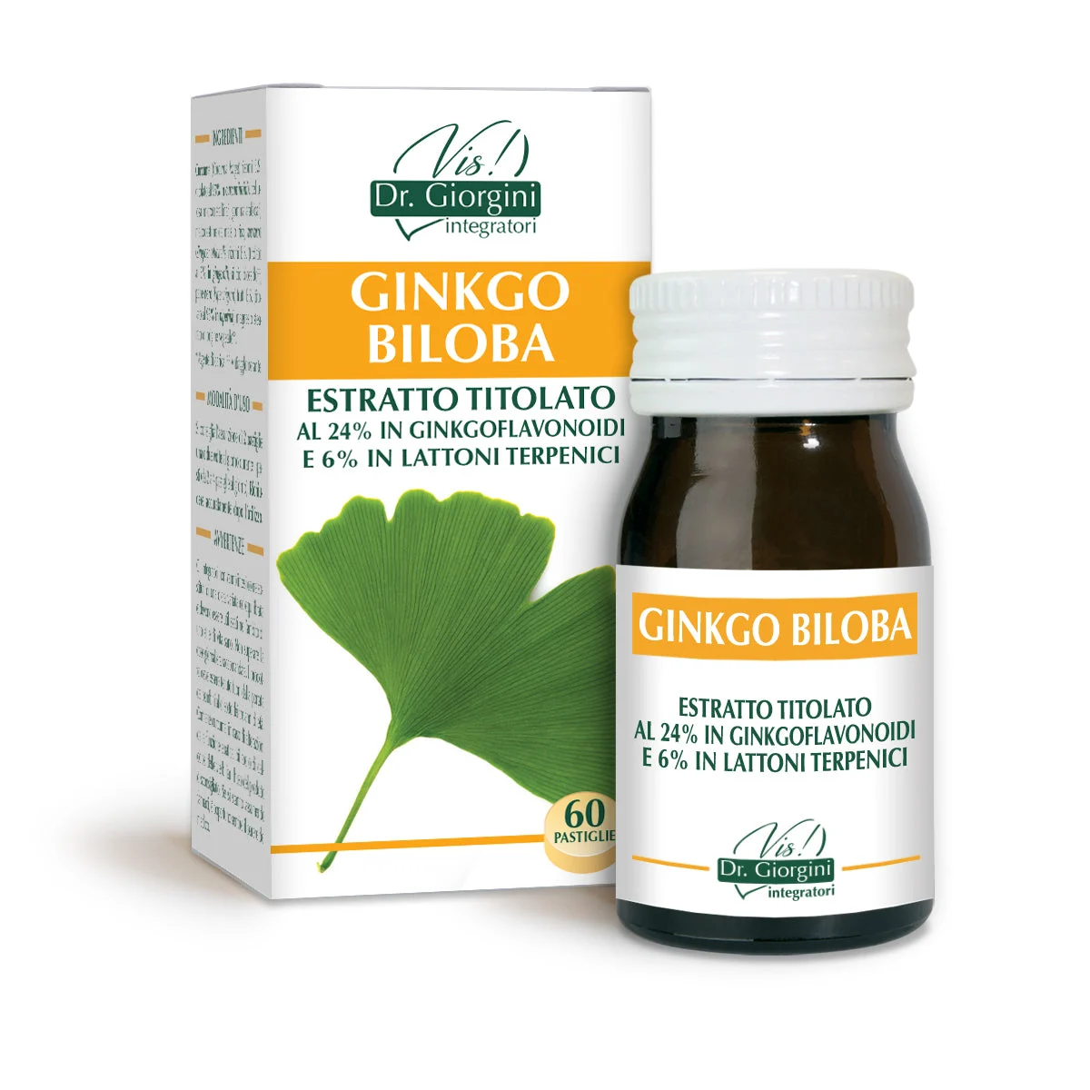 Dr Giorgini ginkgo biloba estratto titolato 60 pastiglie da 500 mg - 30 gr