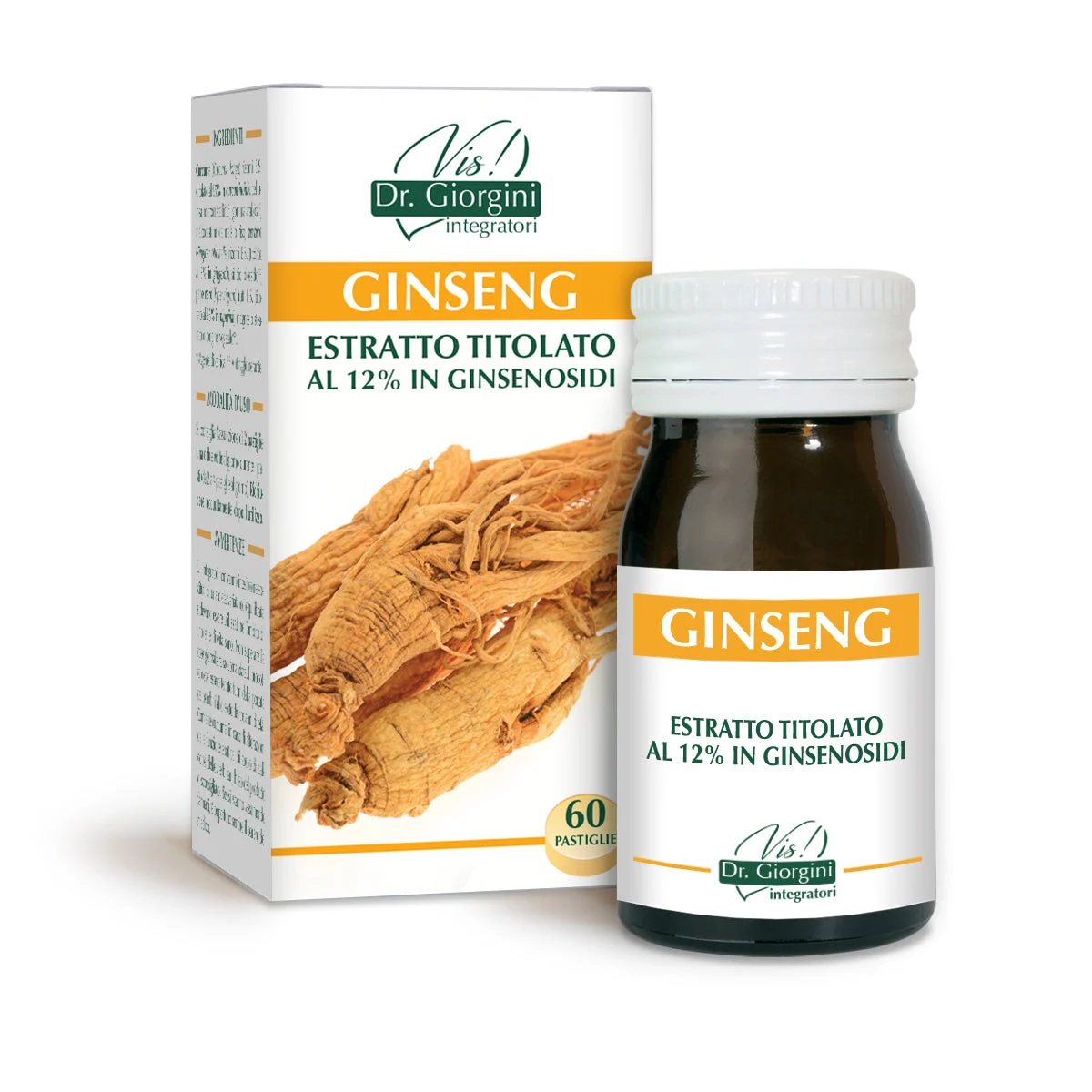 Dr Giorgini ginseng estratto titolato 60 pastiglie da 500 mg - 30 gr